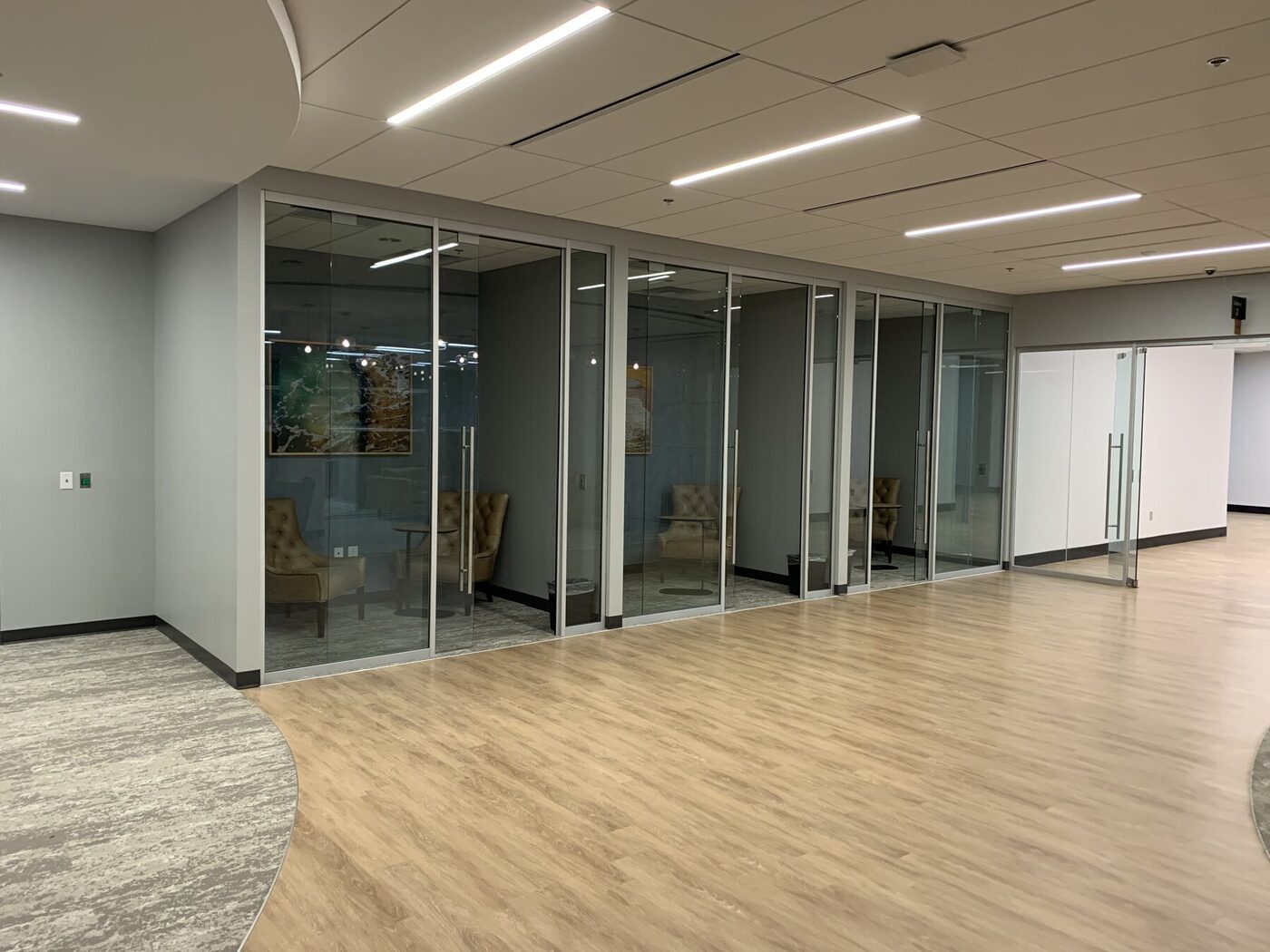Completed modern commercial office interior